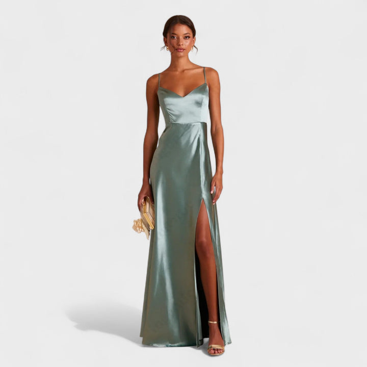 Damen Satin Unterkleid