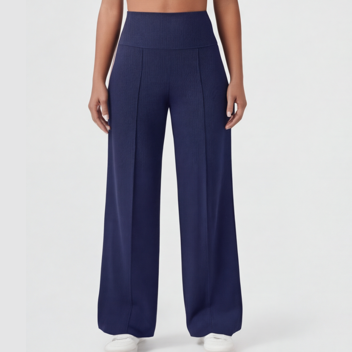 Yoga-Hose mit weitem Bein und überkreuztem Bund