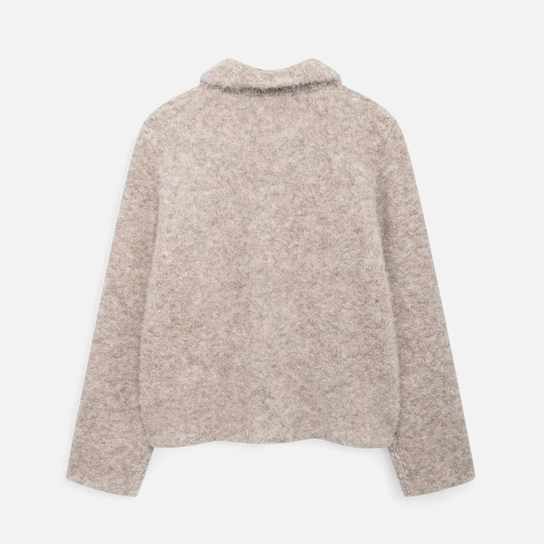 Gemütlicher Strickcardigan mit Blumenmuster für schicke Herbstmode