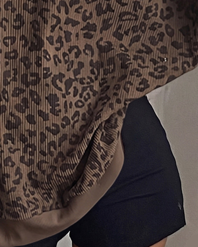 Leoparden-Sweatshirt als vielseitiges Damen-Oberteil