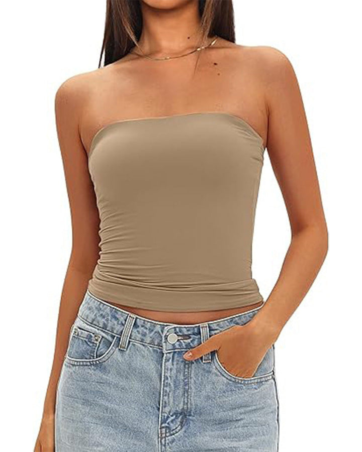Damen Tanktop Eng Geschnitten Kurz