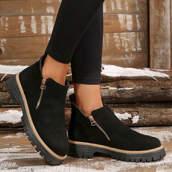 Schicke klassische Leder-Stiefeletten für Damen