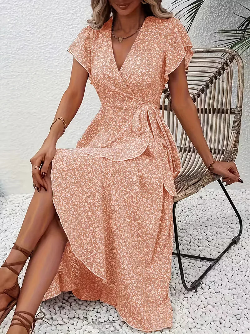 Florales Wickelkleid