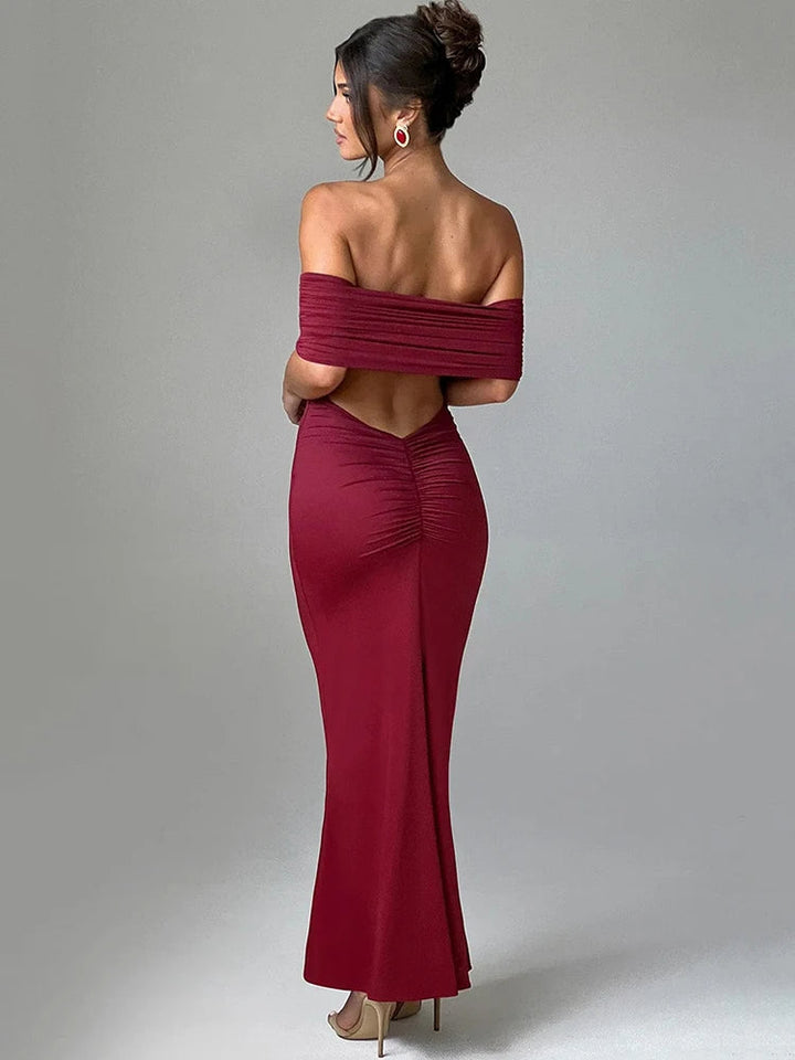 Sexy trägerloses, rückenfreies Maxikleid für Damen