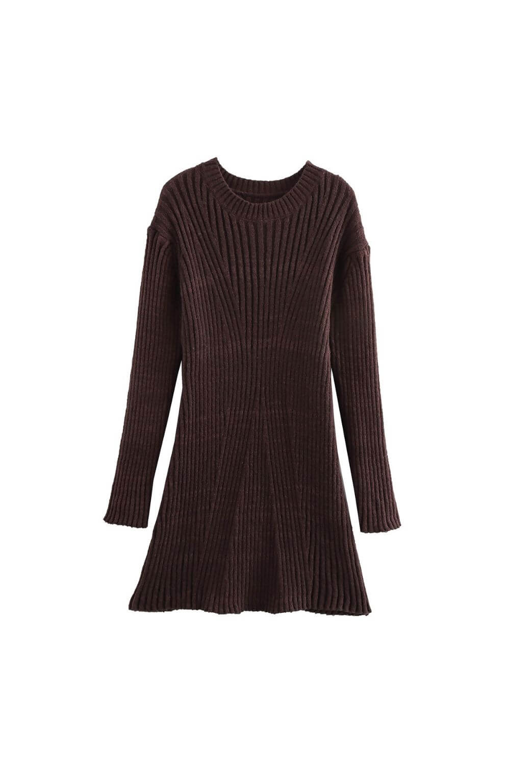Lockeres kurz geschnittenes Kleid aus Baumwollmischung für den Winter