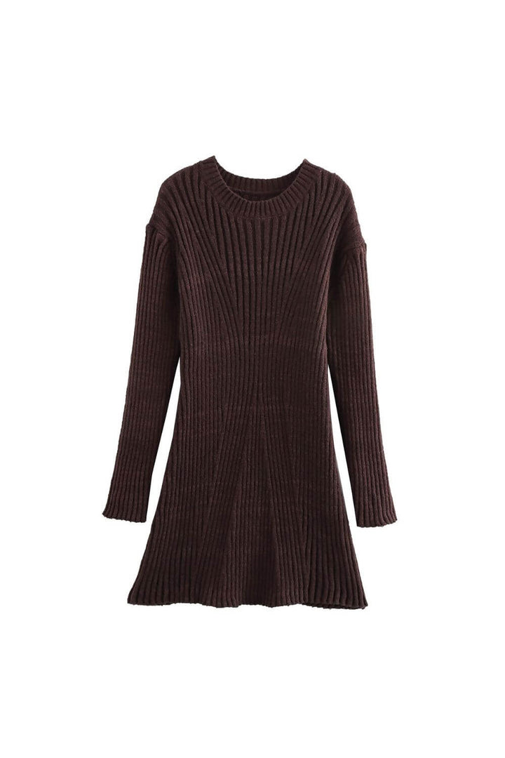 Lockeres kurz geschnittenes Kleid aus Baumwollmischung für den Winter