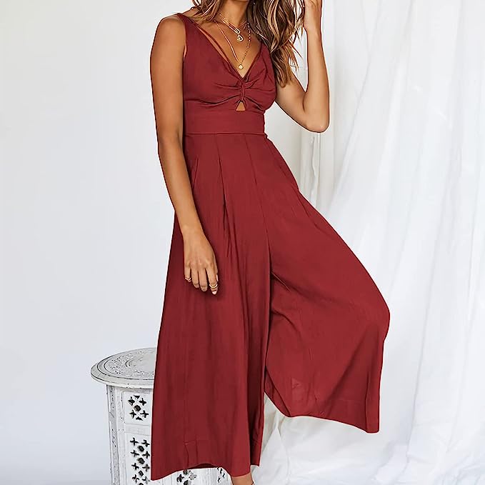 Eve - Eleganter Jumpsuit mit V-Ausschnitt