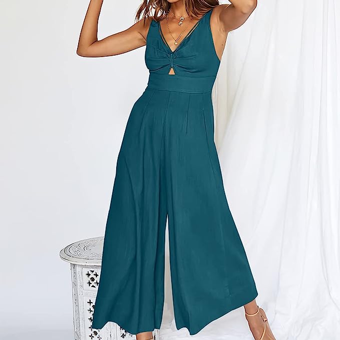 Eve - Eleganter Jumpsuit mit V-Ausschnitt