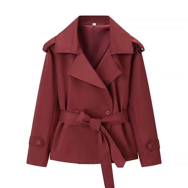 Damen Cropped Blazer mit Gürtel