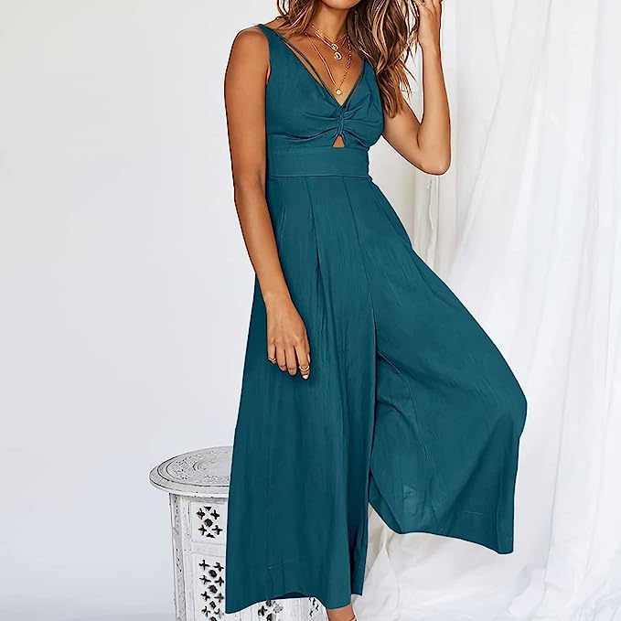 Eve - Eleganter Jumpsuit mit V-Ausschnitt