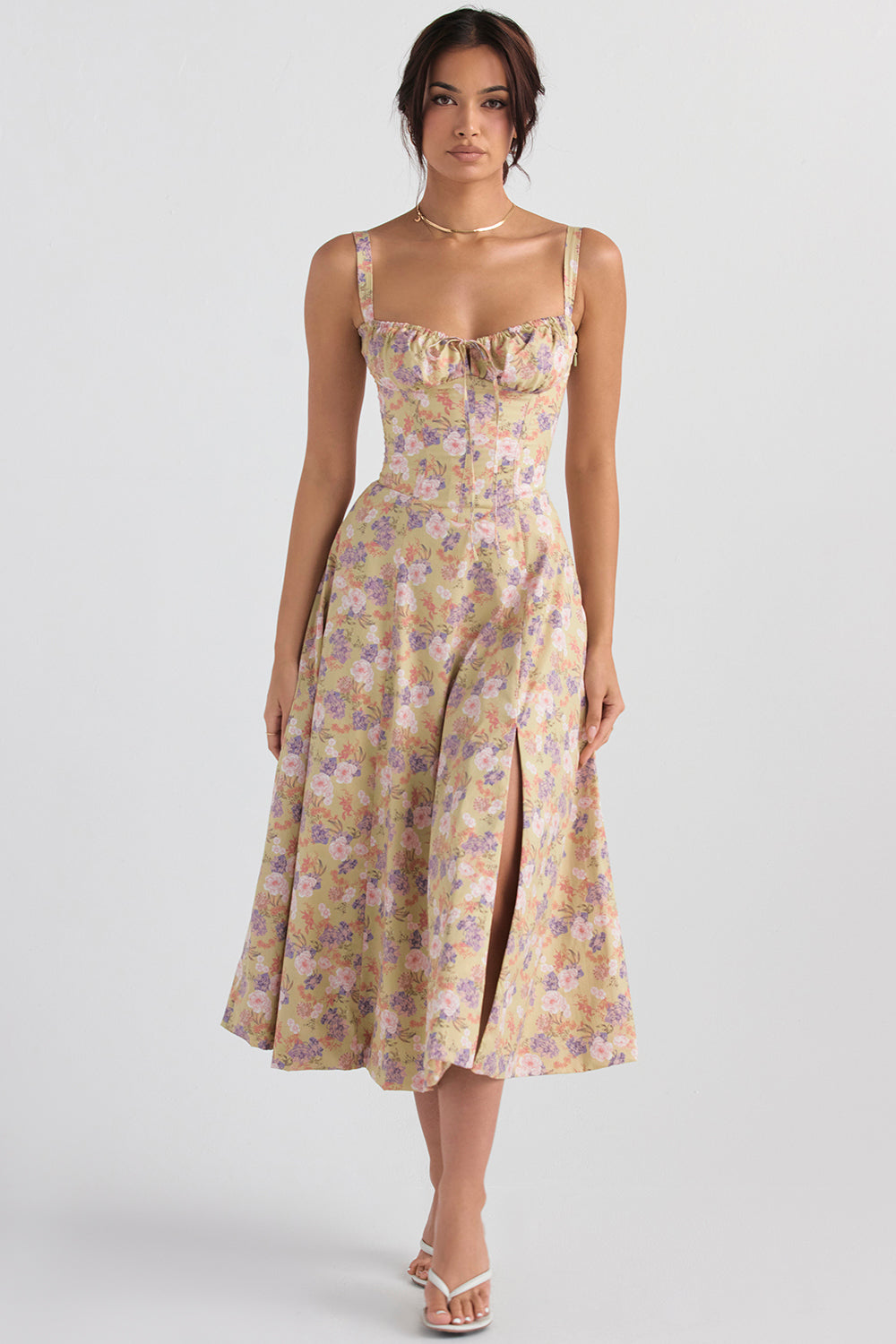 Florales Bustier-Bauchformer Bodycon-Kleid