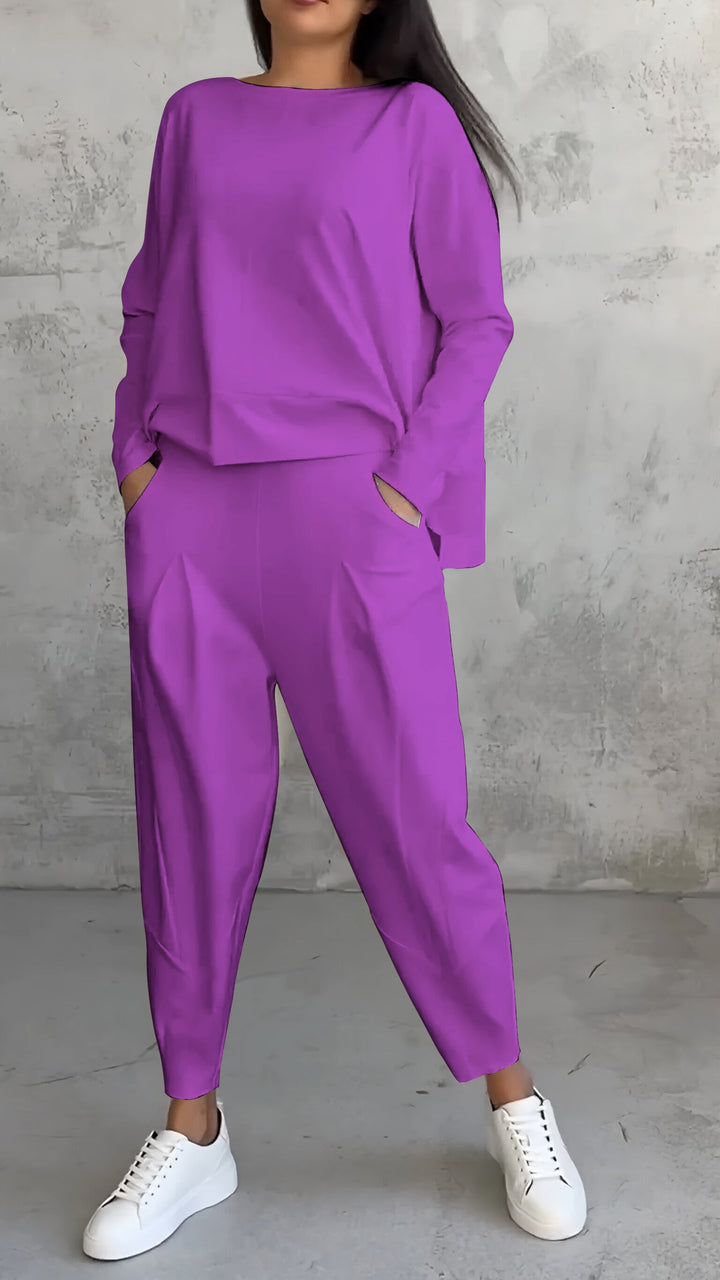 Gemütliches Strick-Zweiteiler-Loungewear-Set