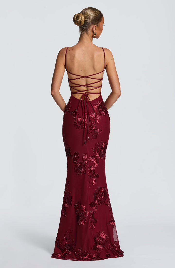 Damen Velours Maxikleid
