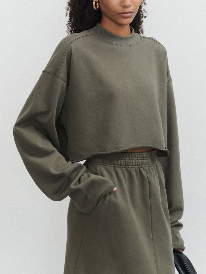 Gemütliches Kurz geschnittenes Sweatshirt für lässigen schicken Stil