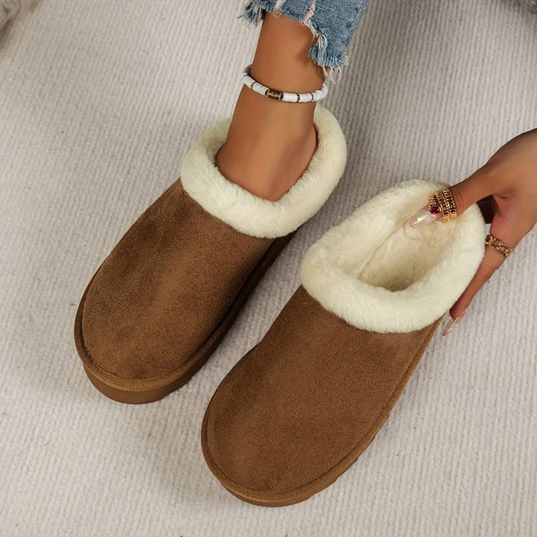 Gemütliche Damen-Hausschuhe mit Fleece-Futter zum Hineinschlüpfen
