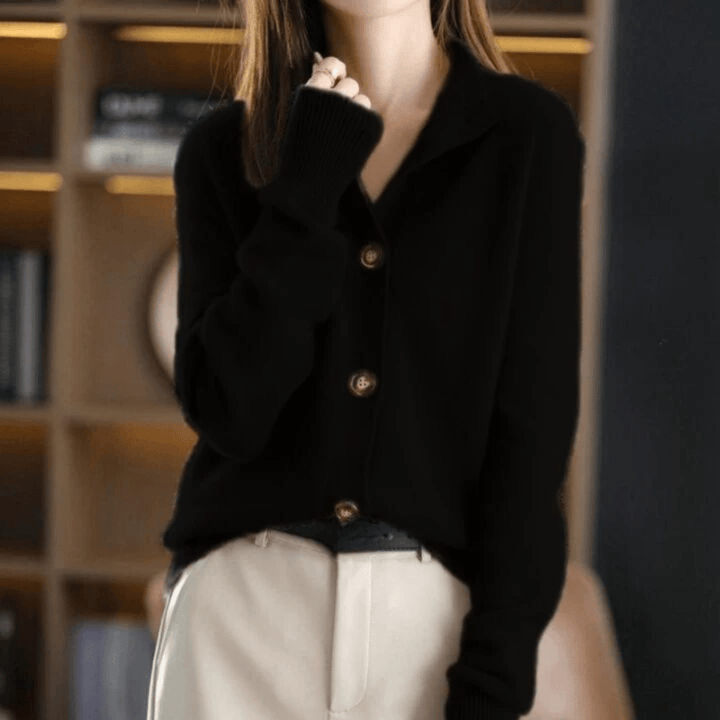 Weicher kuscheliger Kaschmir-Strick-Cardigan Pullover