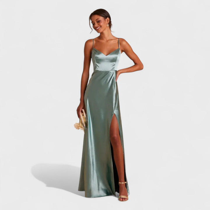 Damen Satin Unterkleid