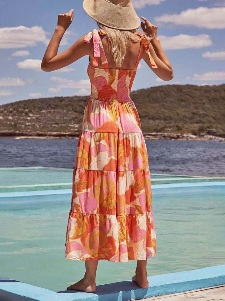 Marta® | Ärmelloses Plissiertes Cami-Kleid mit Brustdruck und Stretch-Passform