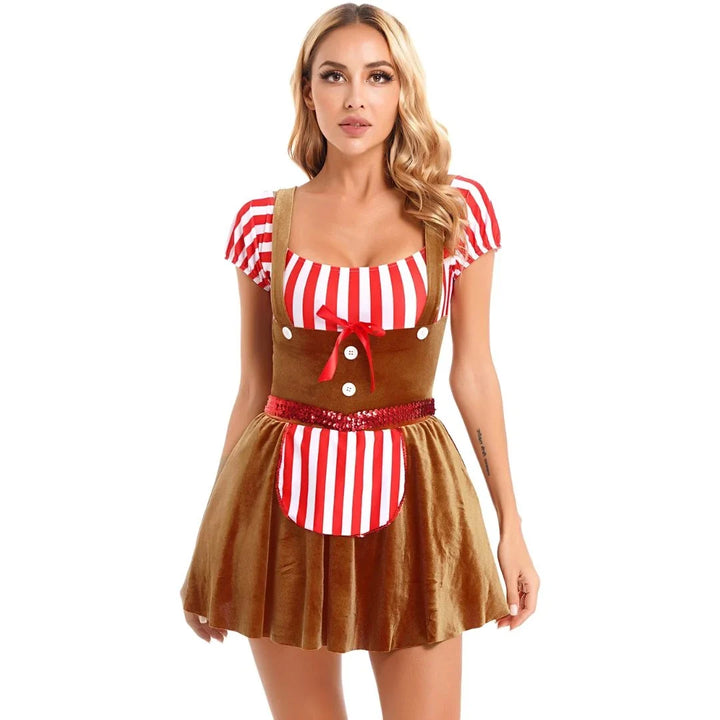 Damen Dirndl Bayerischer Stil Bequeme Passform