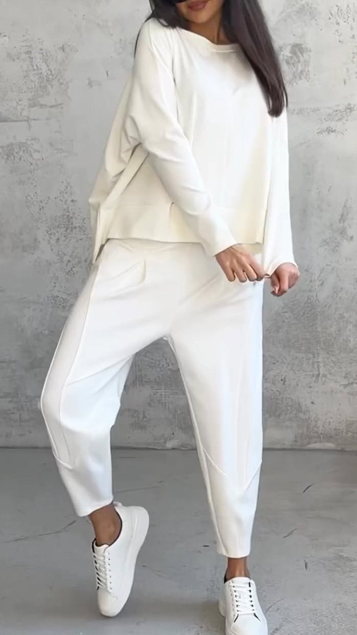 Gemütliches Strick-Zweiteiler-Loungewear-Set