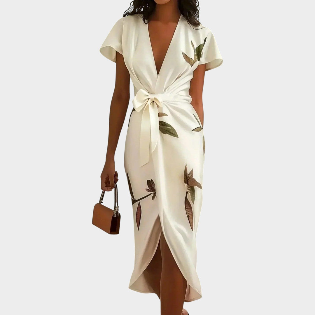 Müheloses Wickel-Midikleid für Damen