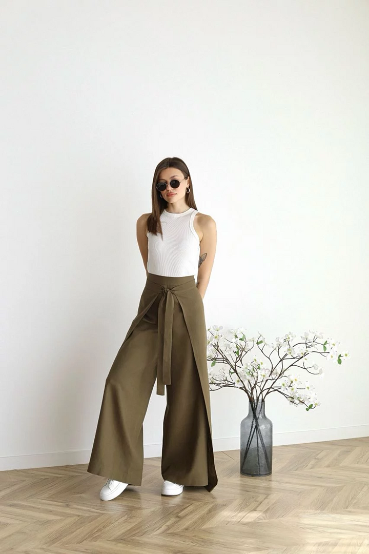 Locker sitzende Leinenhose für Damen
