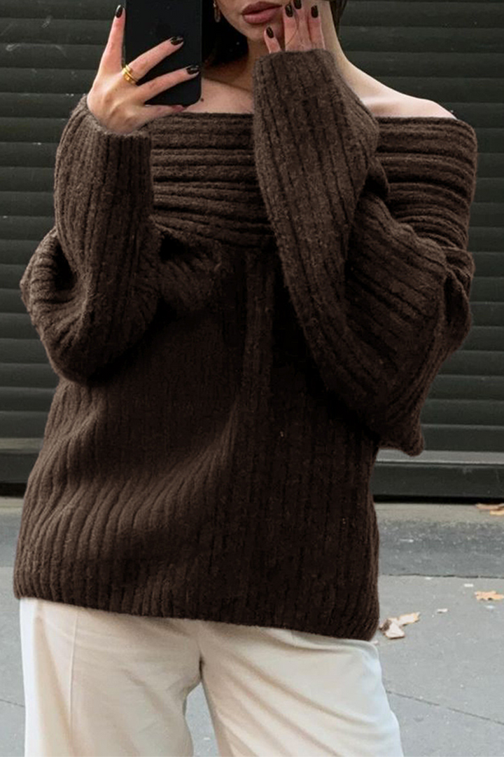 Gemütlicher grob gestrickter Wintersweater