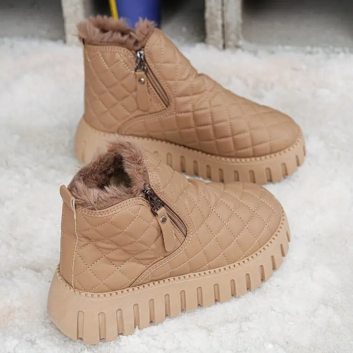 Damen-Leder-Winterstiefel mit orthopädischer Unterstützung