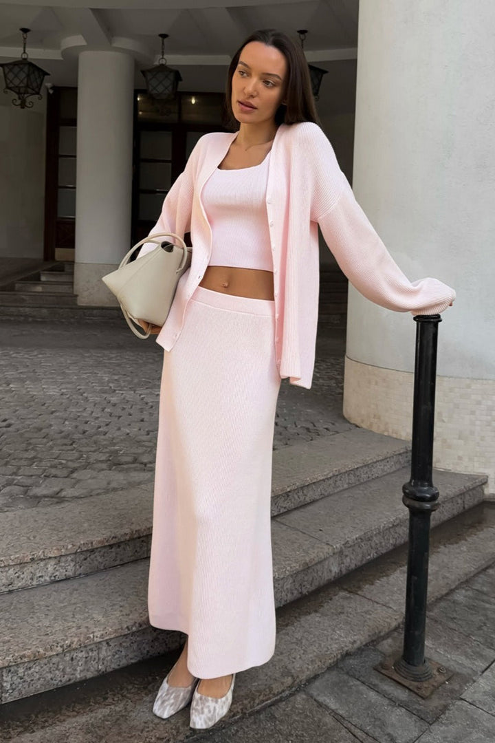 Stricktop aus dem zweiteiligen Damen-Set in eleganter Passform