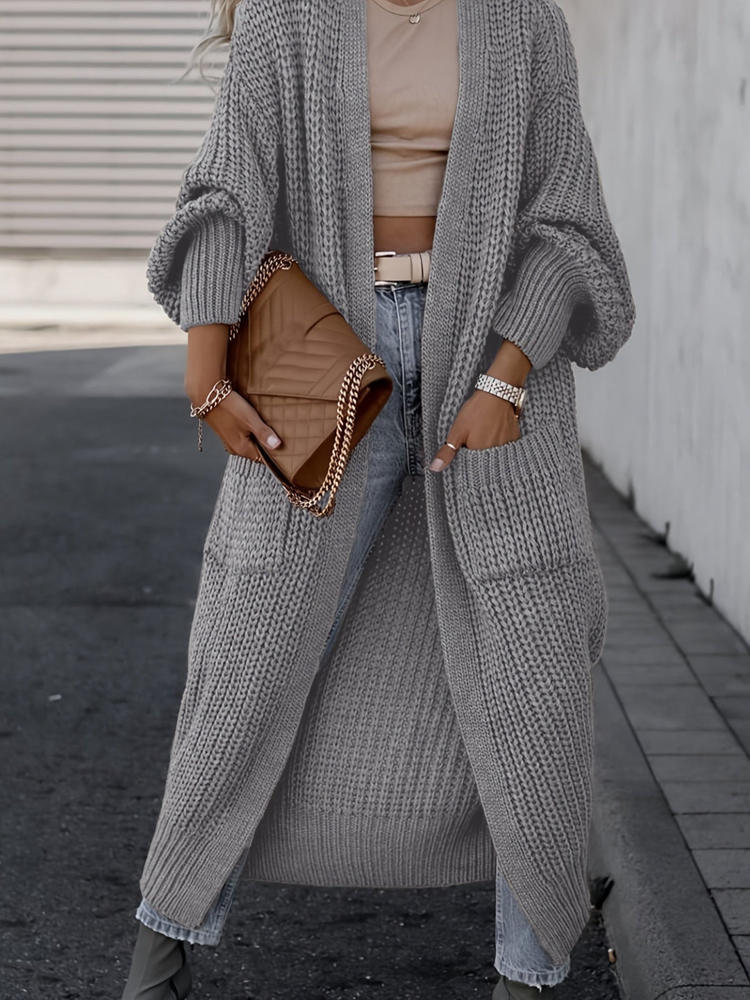 Women's Long Sleeve Maxi Cardigan