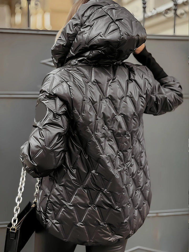 Gemütliche Patchwork-Baumwolljacke für den Lagen-Look im Casual-Stil