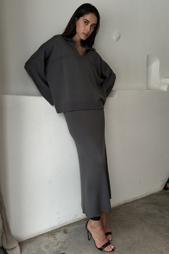 Damen-Strickset als stilvoller zweiteiliger Look