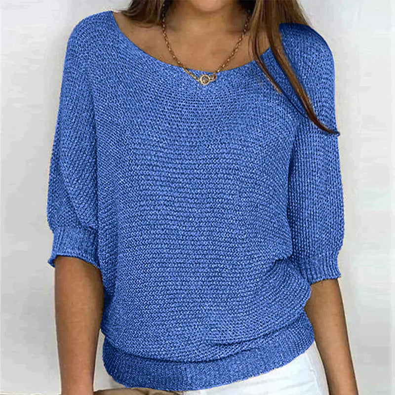 Gemütlicher schicker Strickpullover für den Alltag