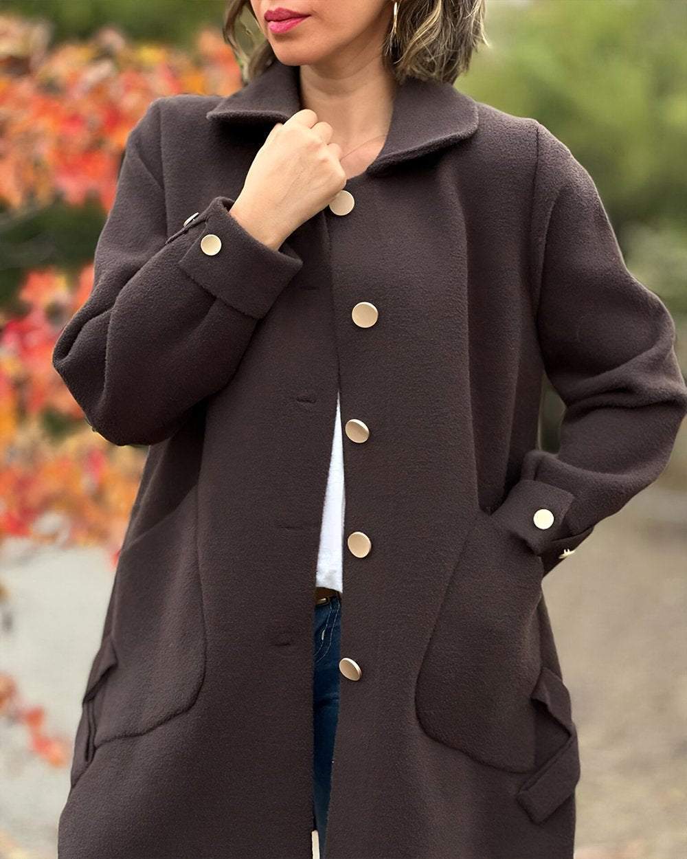 Schicke elegante Jacke mit stilvollem seitlichem Knotendetail