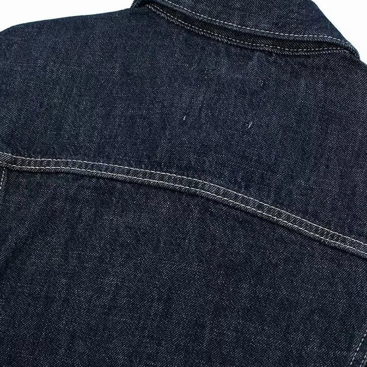 Damen Vintage Kurz geschnittene Jeansjacke