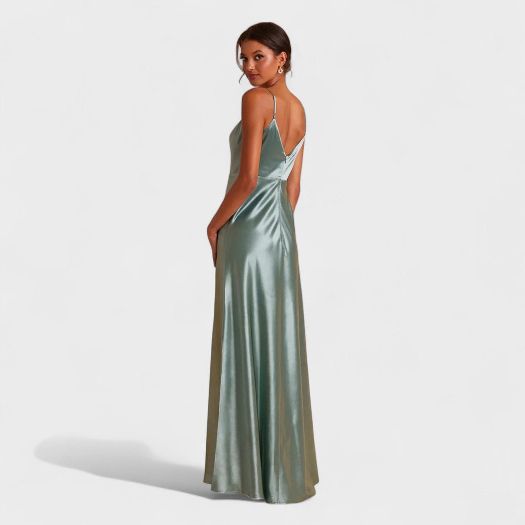 Damen Satin Unterkleid