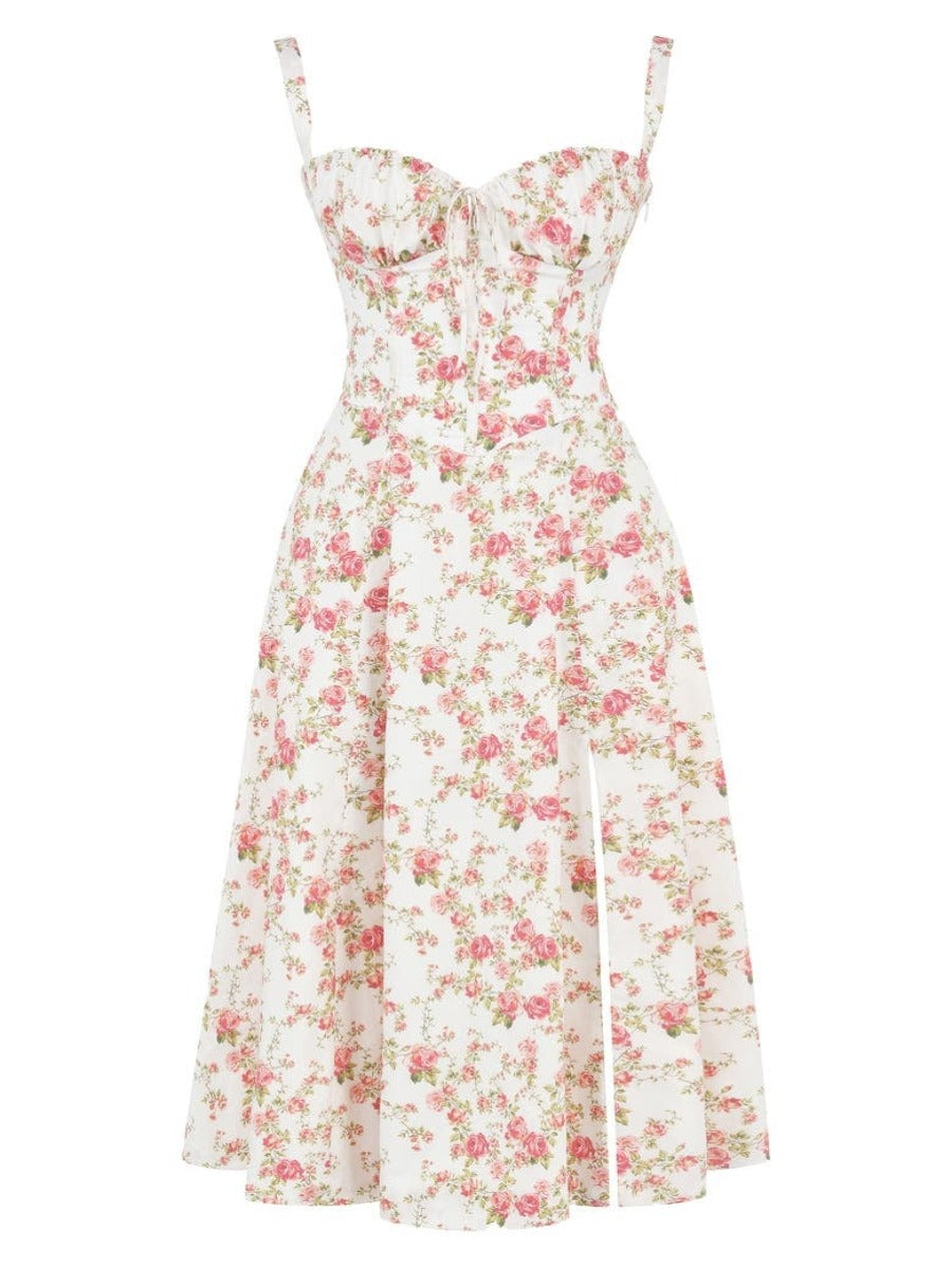 Florales Bustier-Bauchformer Bodycon-Kleid