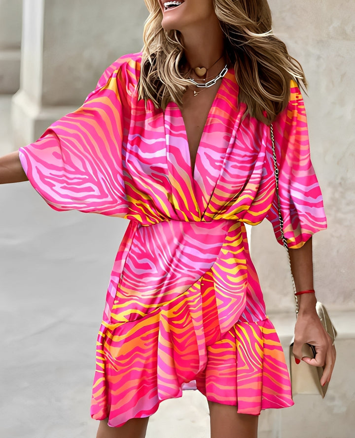 Asymmetrisches Mini-Kleid für Damen Eleganter Moderner Stil