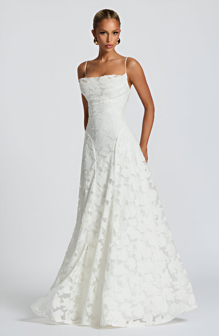 Elegantes Jacquard-Abendkleid für Damen