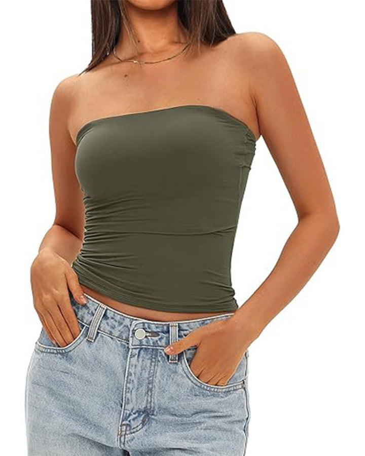 Damen Tanktop Eng Geschnitten Kurz