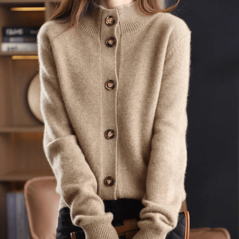 Weicher kuscheliger Kaschmir-Strick-Cardigan Pullover