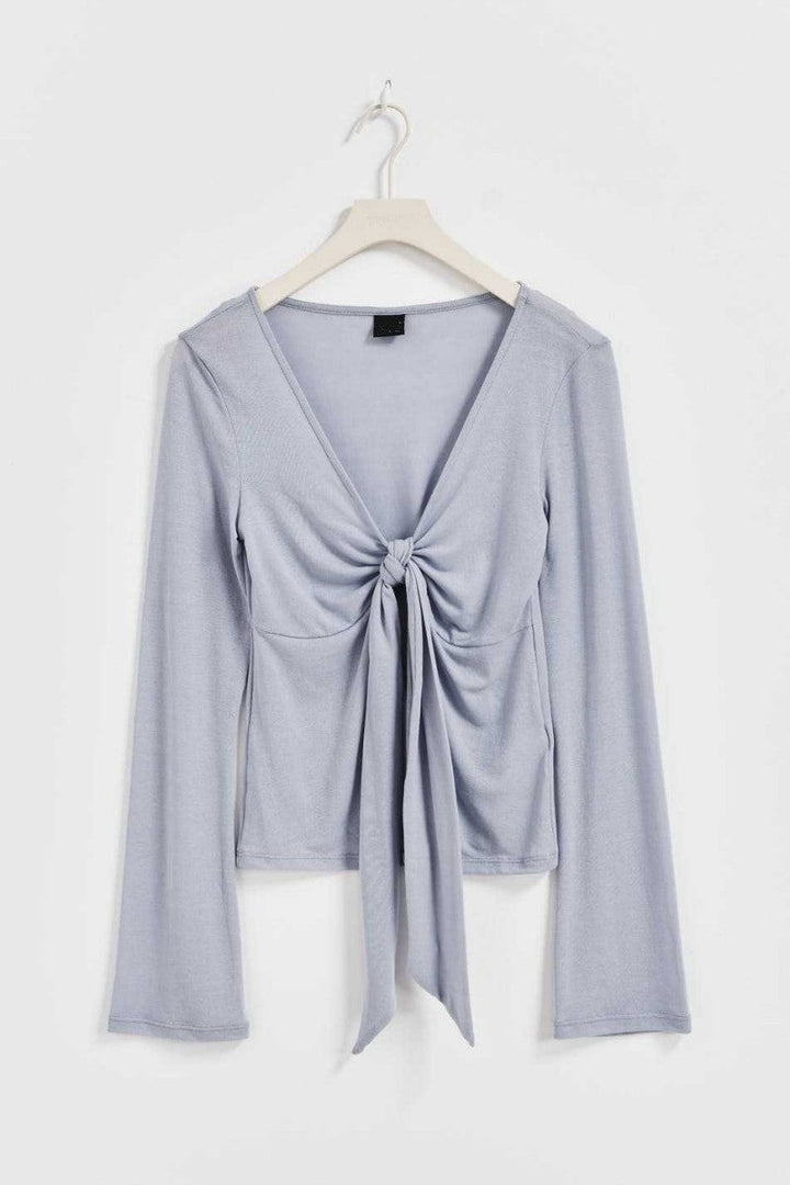 Damen Jessalyn Crop-Top mit Knoten vorne