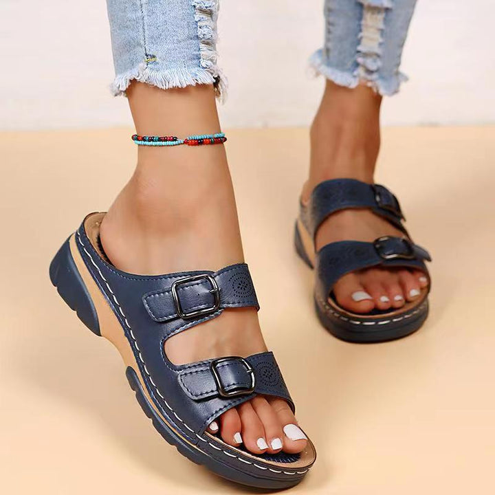 Jasmin® | Orthopädische Hausschuhe mit verstellbarem Schnallendetail