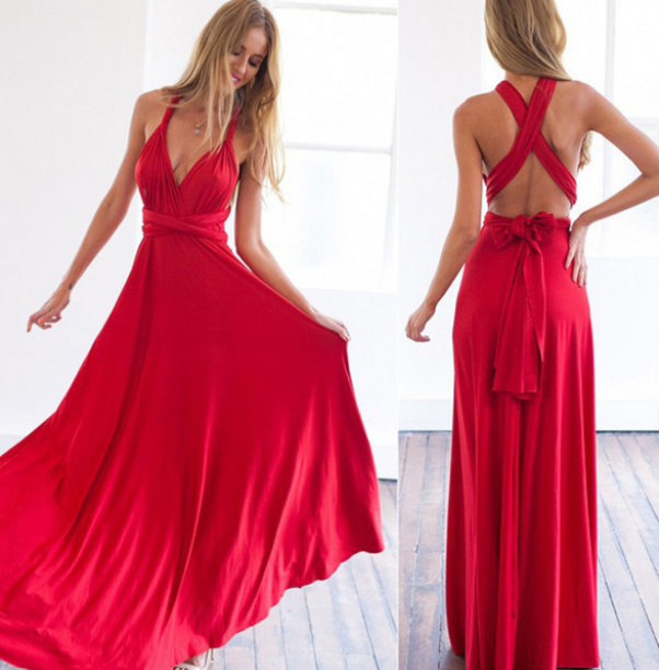 Multifunktionales Stretch-Midikleid