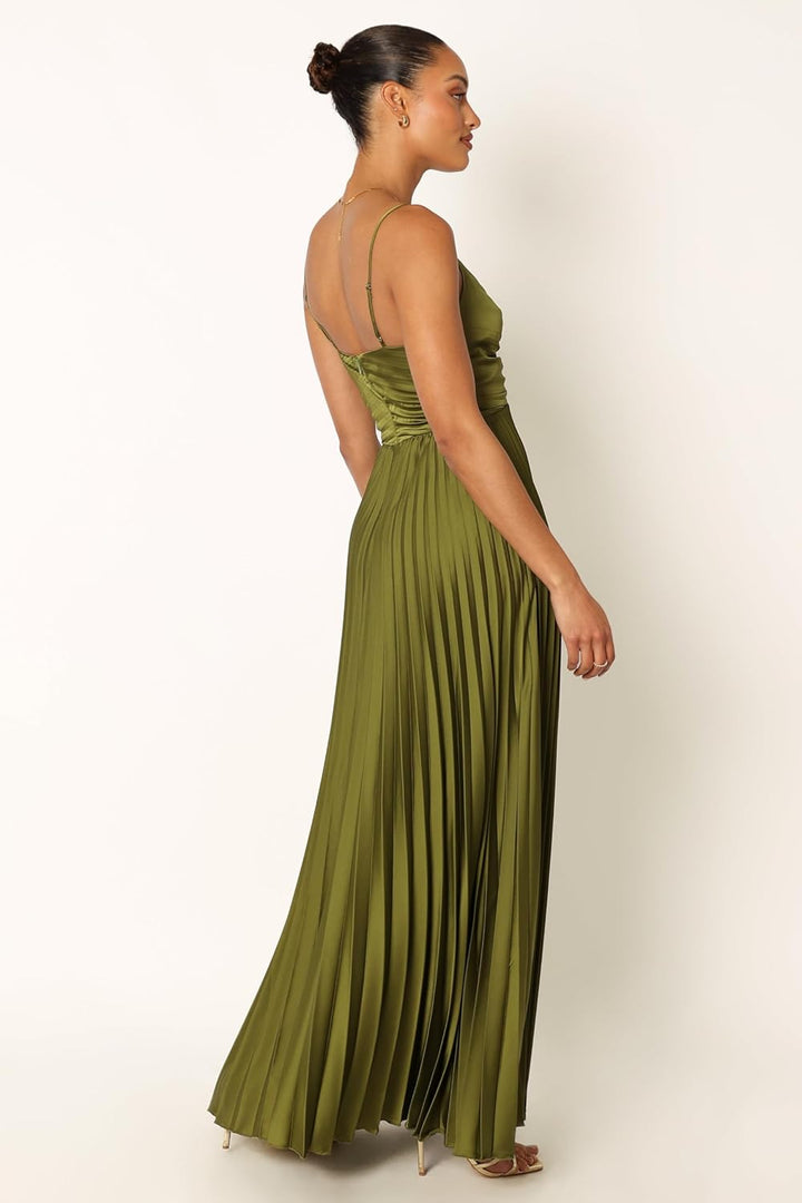 Elegantes plissiertes Midikleid für Hochzeiten und besondere Anlässe