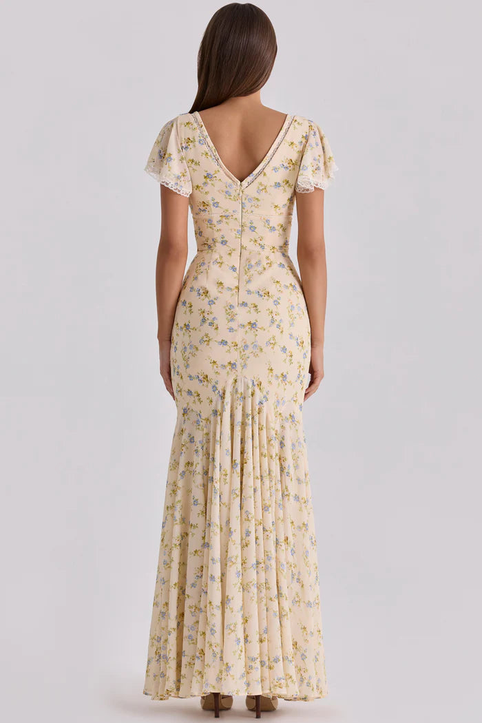 Damen Amina Maxikleid mit eleganter Silhouette
