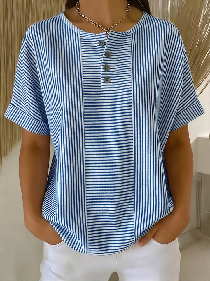 Farbchichte gestreifte Bluse für Damen
