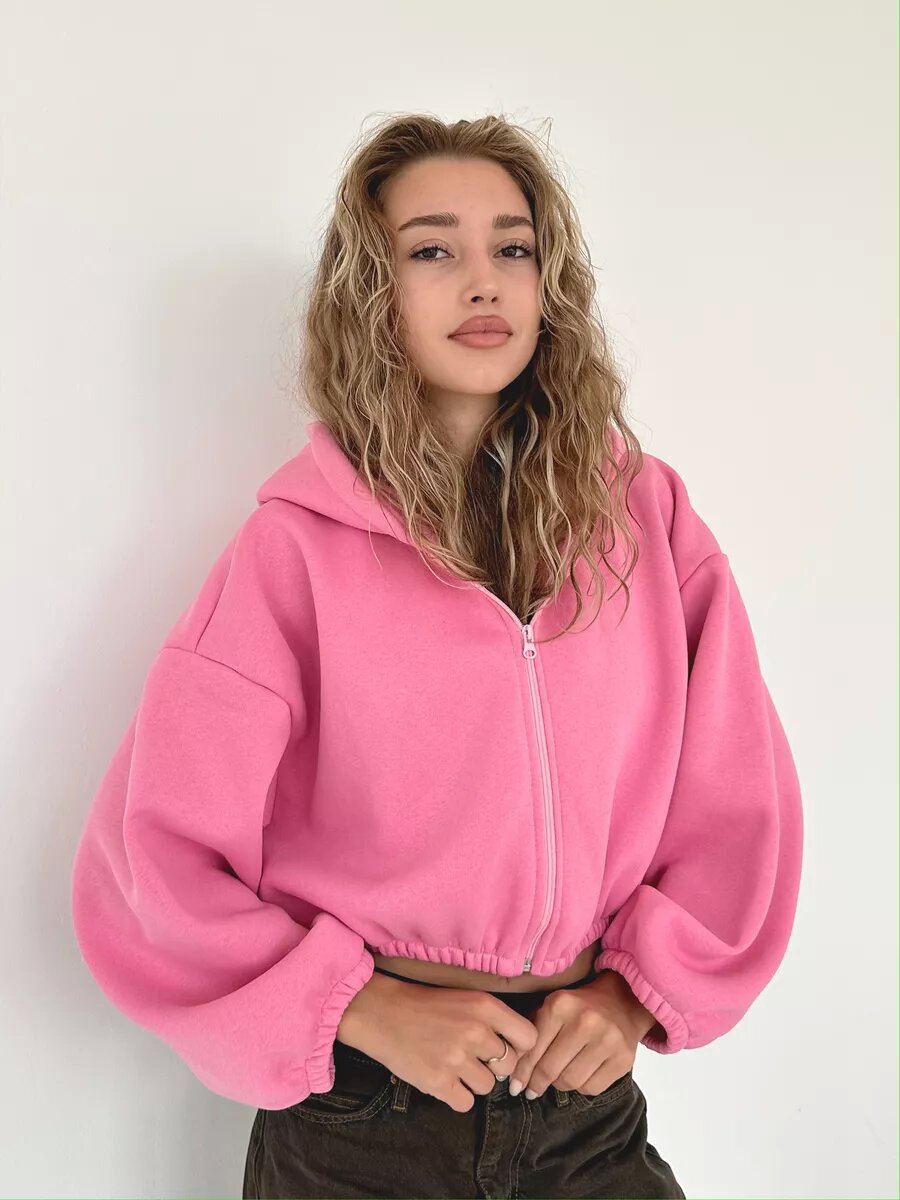 Legere leichte kurze Sport-Hoodie-Jacke