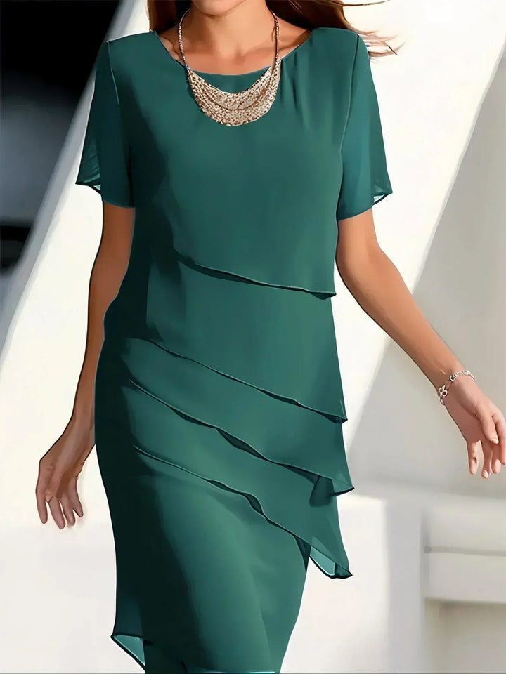 Elegantes Damen-Midikleid Klassischer Chic Abendkleidung
