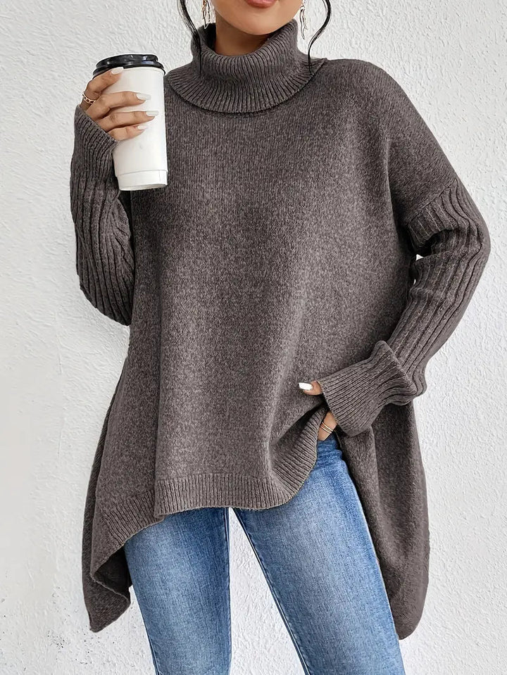 Cozy long turtleneck sweater for everyday comfort 